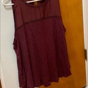 Flowy Old Navy maroon tank too